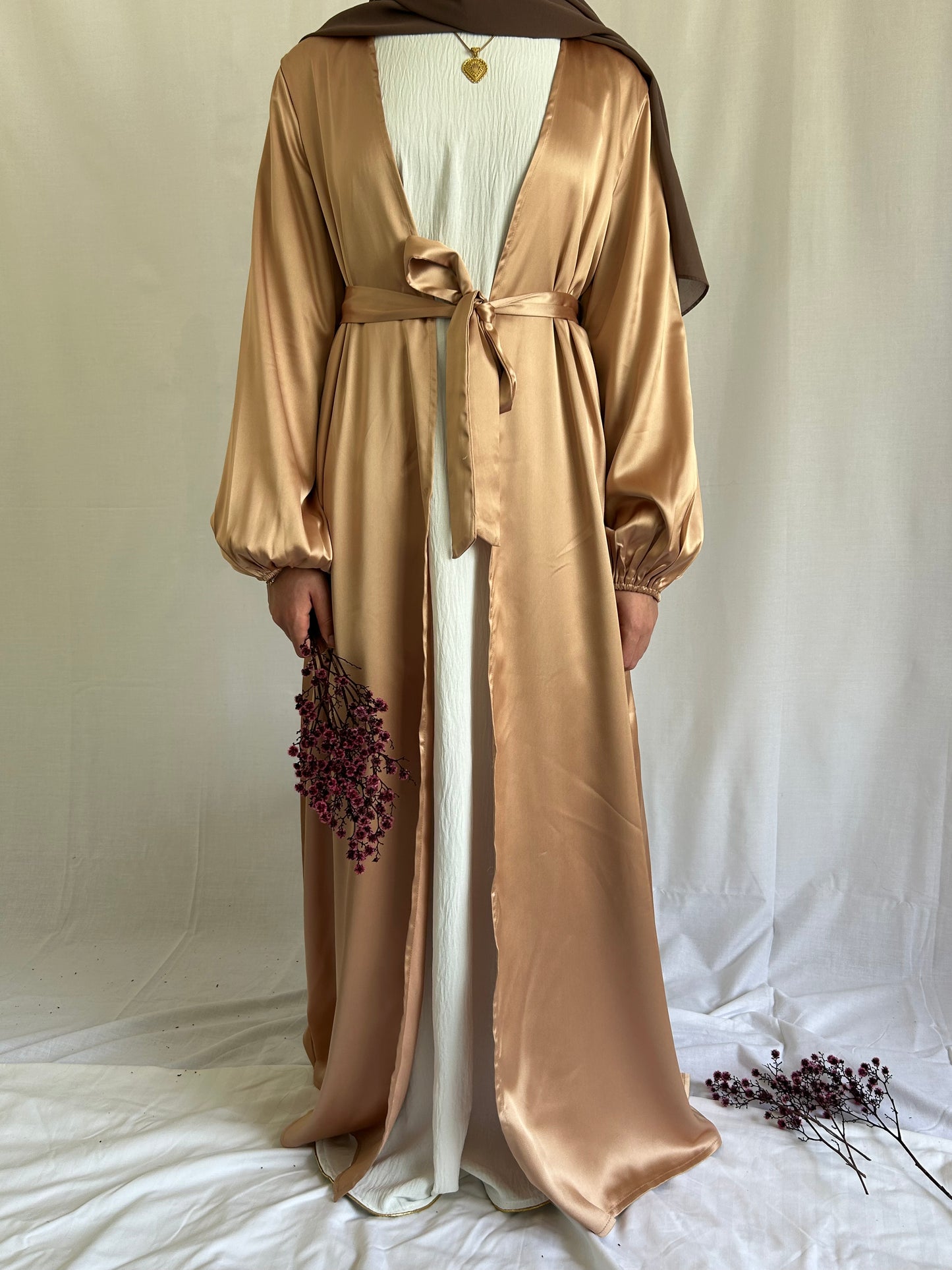 Satin Open Robe